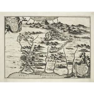 Kircher 1679 Karte Berg Ararat Noah Bibel Flut großer Druck 46x61 cm - Bild 1 von 5