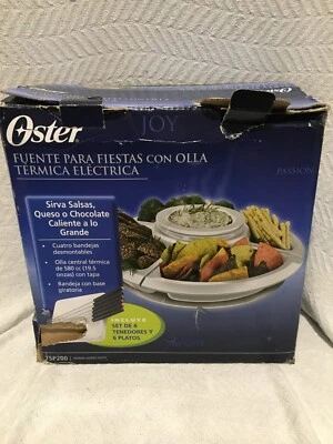 Oster White Party Serving Platter w/Electric Warming Pot #TSP200 NEW Damage Box - Image 1 of 4