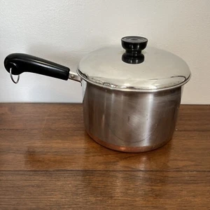 Revere Ware 3 Qt Quart Sauce Pan Pot With Lid 89-j - Picture 1 of 5