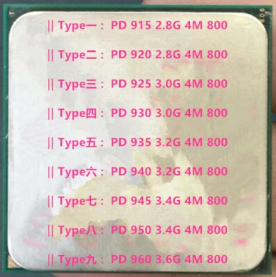 Intel Pentium D PD915 PD920 PD925 PD930 PD935 PD940 PD945 PD950 PD960 CPU - Image 1 of 4