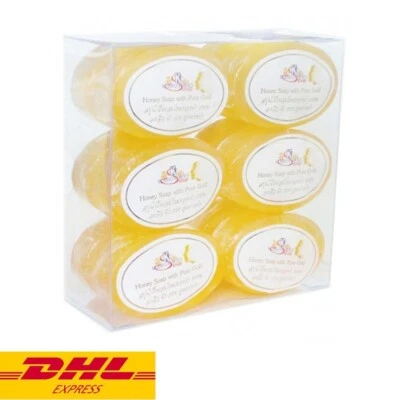 Медовое мыло K. Brothers 12 шт. с слитком чистого золота увлажняющее сияющая кожа лицо 30 г - Изображение 1 из 4