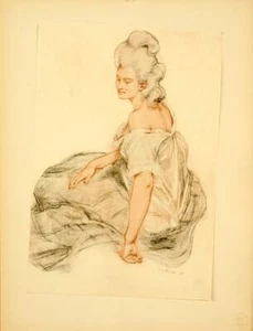 PÓSTER FRANCÉS ORIGINAL VINTAGE Manon by Prinet ESTAMPA MODERNA 1897 - Imagen 1 de 1