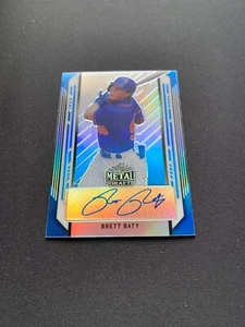 2021 Leaf Metal Draft Blue Rainbow /35 Brett Baty #BA-BB1 Auto - Picture 1 of 2