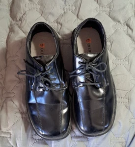 DEER STAGS GABE BOYS DRESS LACE UP LEATHER BLACK SHOES  - SIZE 1 1/2 - Picture 1 of 7