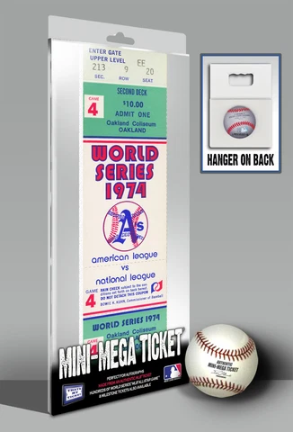 1974 World Series Mini-Mega Ticket - Oakland Athletics DM1 Cover