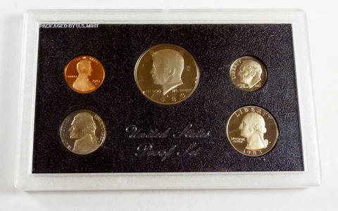 1983 S Proof Set United States US Mint Original Government Packaging Box Cover