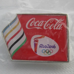 2016 Rio Olympic Coca Cola Torch Pin #3 - Picture 1 of 1