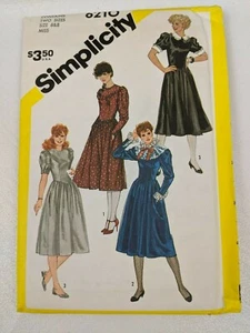 Años 80 Misses Ajustado Princesa Costura Vestido Falda Acampancada Completo Mangas Cónicas 6 8 - Imagen 1 de 2