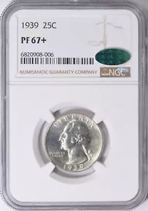 1939 Washington Quarter NGC PF67+ CAC PR67+ - Picture 1 of 2