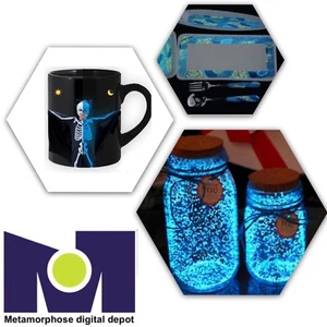 5 Sheets 8.5”x11” Inkjet Waterslide Decal Paper Glow In The Dark BLUE Transfer - Picture 1 of 6