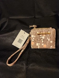 Mini billetera floral caqui doble correa indexadora doble plegable pulsera Steve Madden nueva con etiquetas - Imagen 1 de 15