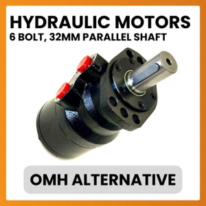 6 Bolt Mount, 32mm Parallel Shaft, Low Speed High Torque Hydraulic Motor, OMH - Picture 1 of 3