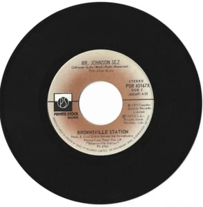 BROWNSVILLE STATION-MR. JOHNSON SEZ/THE MARTIAN BOOG-45rpm 7'' RECORD VGC-CANADA - Picture 1 of 2