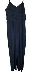Maurice's Sz XL Pantdress Lace Top Spaghetti Straps Fully Lined - Picture 1 of 11