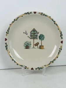 Thomson Pottery Bird House 12 1/4" Large Round Serving Platter Chop Plate Great! - Picture 1 of 9