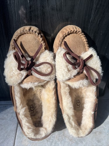 Mocassini UGG donna Dakota pantofole camoscio castagno 5612 scarpe taglia 7