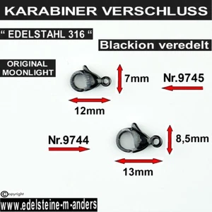 Karabinerverschluss  Schmuck Karabiner Verschluss Karabinerverschlüsse Edelstahl - Bild 1 von 1