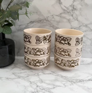6 Kiln Craft “Strawberry Bramble” Cereal/Soup Bowls (11cm), Vintage - Picture 1 of 16