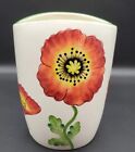 Clay Art Hand Painted Vase Poppies
