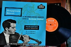 DECCA FFRR MONO UK LXT5075 PAGANINI Concerto x Violin & Orchestra Ruggiero RICCI - Imagen 1 de 2