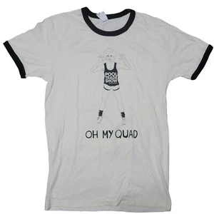 Pool Trade Show "Oh My Quad" Small White Next Level Ringer T-Shirt - Picture 1 of 5