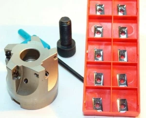 1x 90° Messerkopf D40-Z=5 +10x APKT 1003PDFR- AL (K05-K20) für ALU & NE-Metalle - Picture 1 of 2