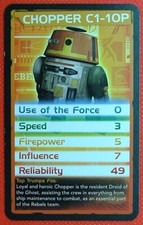 1 x card Top Trumps Star Wars Rebels Chopper C1-10P