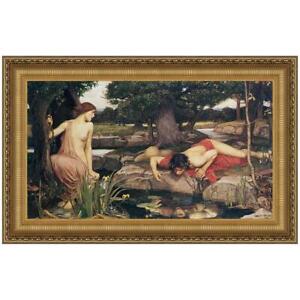Design Toscano Echo and Narcissus, 1903: Canvas Replica Painting: Medium