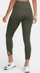 Nike Legging Women's S Yoga Cutout High Rise 7/8 Athleisure Gym Olive - Picture 1 of 6