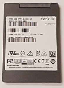 256 GB SATA III SanDisk X400 SD8SB8U-256G-1122 3D-NAND Tlc SSD 2.5 " Hard Drive - Picture 1 of 1