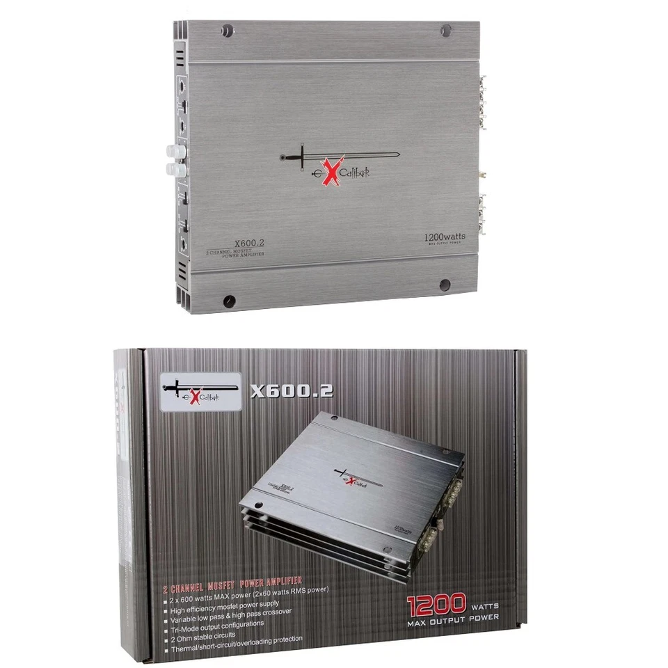 1 EXCALIBUR X600.2 amplificatore 2 canali porte o subwoofer 1200 watt max - Immagine 1 di 4