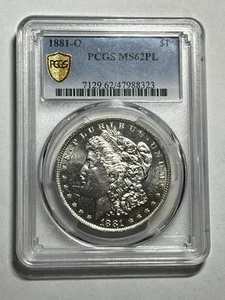 1881-O Morgan Silver Dollar $1 PCGS MS62 PL Prooflike Tough Date Nice Mirrors - Picture 1 of 4