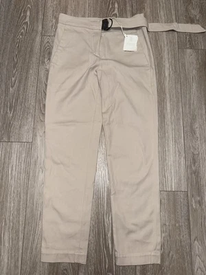 PANTALONES DE ALGODÓN BRUNELLO CUCINELLI NUEVOS CON ETIQUETAS, CINTURÓN DE CUENTAS MONILI, TALLA 2, 38 Foto 1 de 4