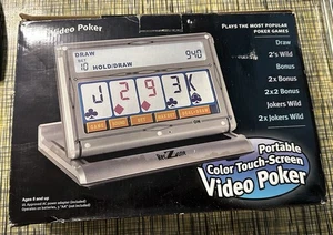 RecZone Portable Color Touch Screen 7 In 1 Video Poker Electronic Tabletop Game - Picture 1 of 4