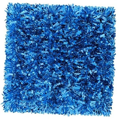  Guirnalda de oropel navideño de 59 pies adornos metálicos torcidos colgantes azul claro Foto 1 de 4