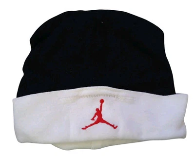 Air Jordan婴儿豆豆红色黑白帽子0-6个月 — 第 1/2 张图片