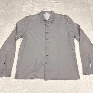 James Perse Shirt Mens 2 Gray Cotton Lightweight Button Down Breathable - Picture 1 of 10