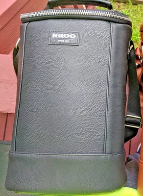 Igloo Luxe 1 Preto 2 Garrafas Bolsa Tote Cooler Isolada Max Cold NOVA com etiquetas! - Imagem 1 de 4