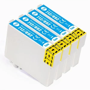 4 Cyan Ink Cartridges for Epson Stylus D92 DX6000 DX9400F SX110 SX400 SX610FW - Picture 1 of 7