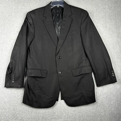 Jos A Bank Blazer Mens 40R Black Wool Two Button Suit Jacket Classic Lined - Image 1 of 4