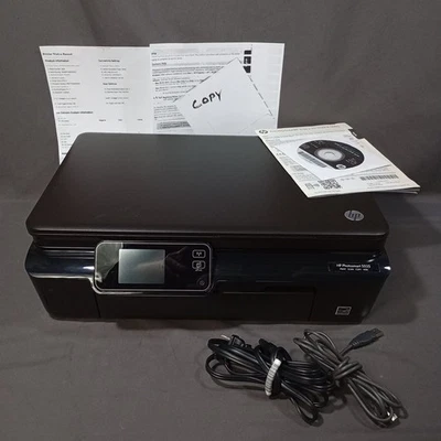 HP Photosmart 5525 All-In-One Inkjet Printer No Ink TESTED 880 Pages WINDOWS 10 - Image 1 of 4