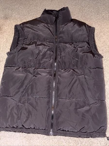 H & M Womens Ladies Oversized Brown Puffer Vest Sz Small S Worn Once Divided - Picture 1 of 6