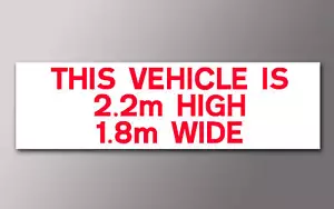1 CUSTOM MADE VAN WIDTH & HEIGHT STICKER - Picture 1 of 1