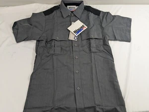 NUEVA CAMISA AZUL PARA HOMBRE 14.5 MANGA CORTA MEZCLA RAYÓN 8910-4 GRIS JASPEADO/NEGRO - Imagen 1 de 3