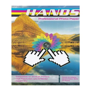100 Blatt Fotopapier A4 220 g/m² Hände doppelseitig matt / matt - Bild 1 von 1