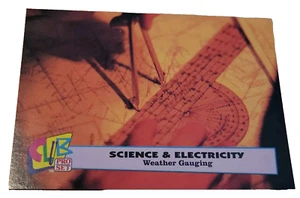 1992 Club Pro Set Science & Electricity #2 Weather Gauging Trading Card (H6 - Picture 1 of 2