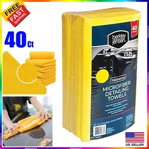 Microfiber towel car detailing polishing cloth drying for cars kitchen home 40pk - Picture 1 of 11