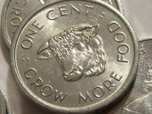1972 Seychelles coin 1 cent COW sweet little coin uncirculated FAO issue - Picture 1 of 2