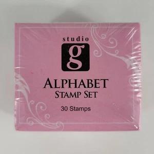 Hampton Art Studio G Alphabet Rubber 30 Mini Lower Letters Stamp Set - Picture 1 of 10