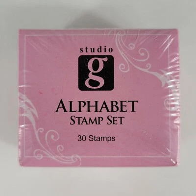 Hampton Art Studio G алфавит резиновый 30 мини нижние буквы штамп набор - Изображение 1 из 4
